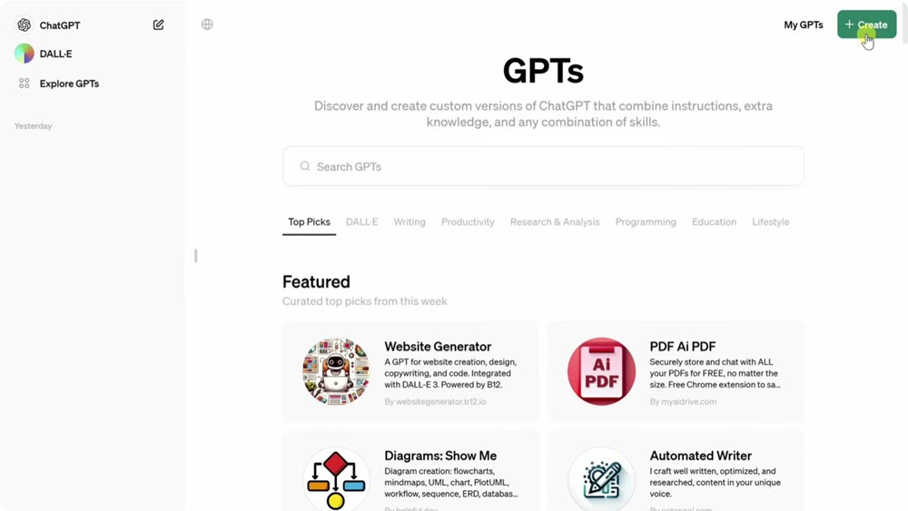 Create Your Own GPT
