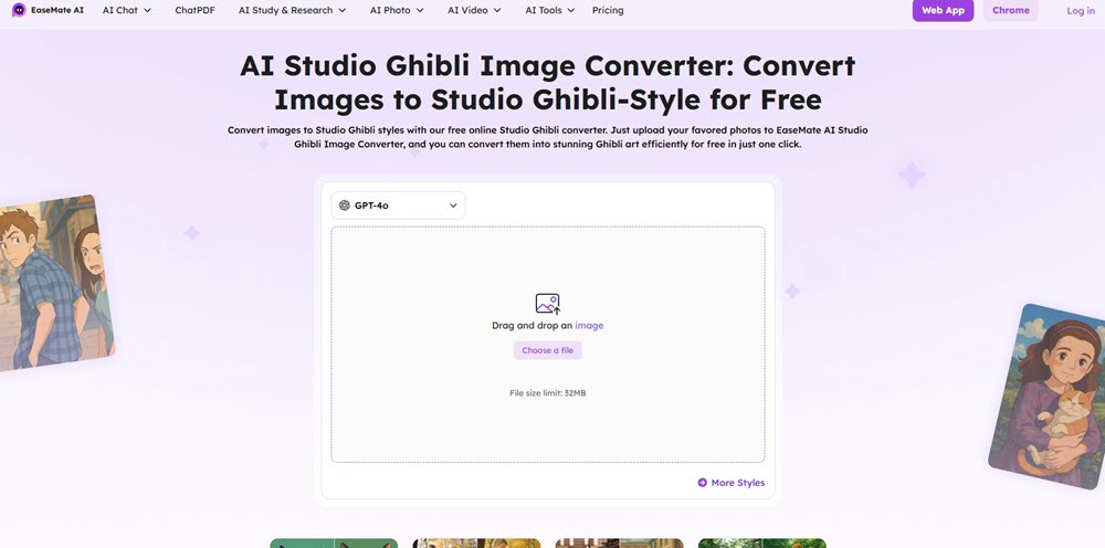 EaseMate AI Studio Ghibli Image Converter