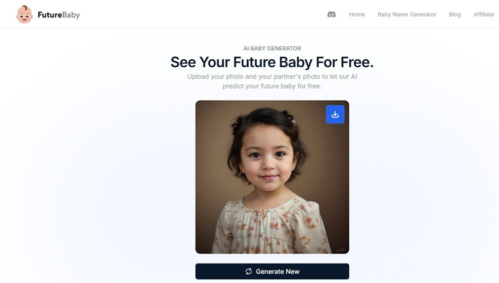 FutureBaby AI Download Baby Image