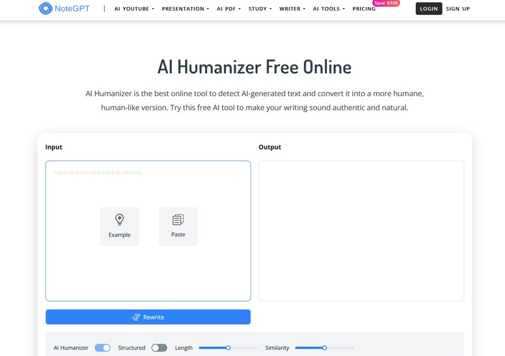 NoteGPT AI Humanizer