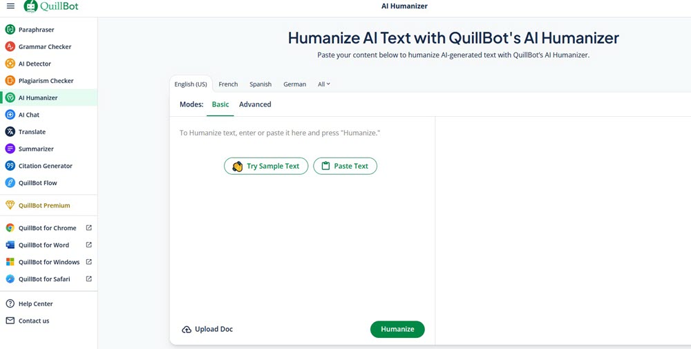 QuillBot AI Humanizer