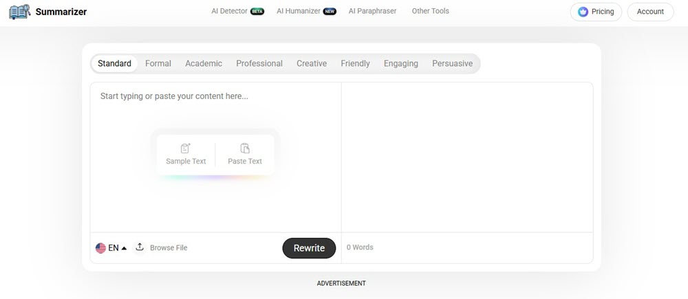 Summarizer AI Text Rewriter Free